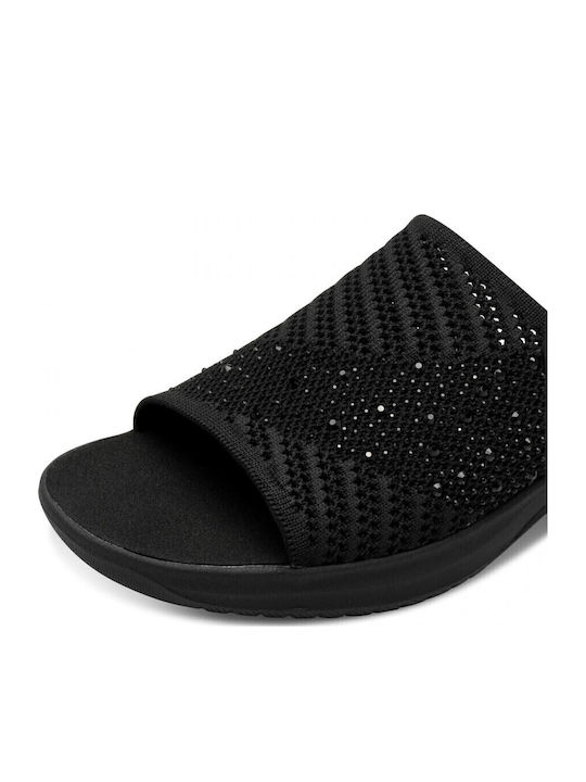 Flache Sandalen für Damen in Schwarz Farbe