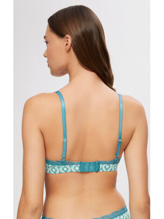 Minerva Fimelle Elegance Bralette Tencel Modal Light Removable Padding-90-8152b-geo Green-ecru