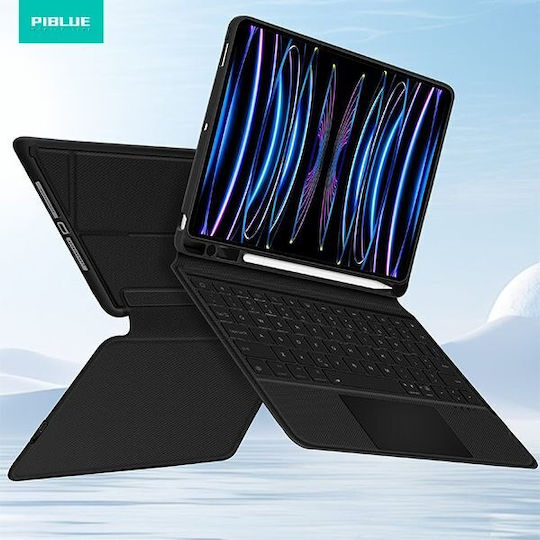 Piblue Klappdeckel mit Tastatur Schware (Apple iPad Pro 10,2)