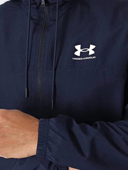 Athletic Jacket Windproof Navy Blue