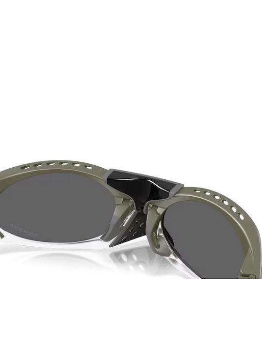 Oakley Plantaris Ανδρικά Γυαλιά Ηλίου με Πράσινο Κοκκάλινο Σκελετό και Γκρι Φακό OO9437-07