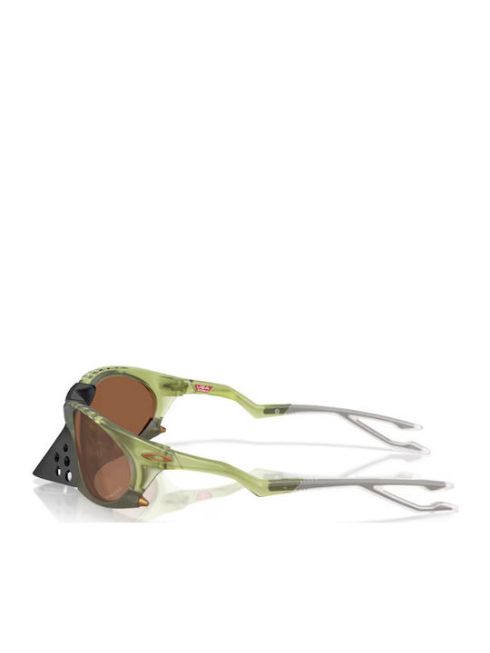 Oakley Plantaris Herren Sonnenbrille mit Grün Kunststoff Gestell und Braun Linse OO9437-03