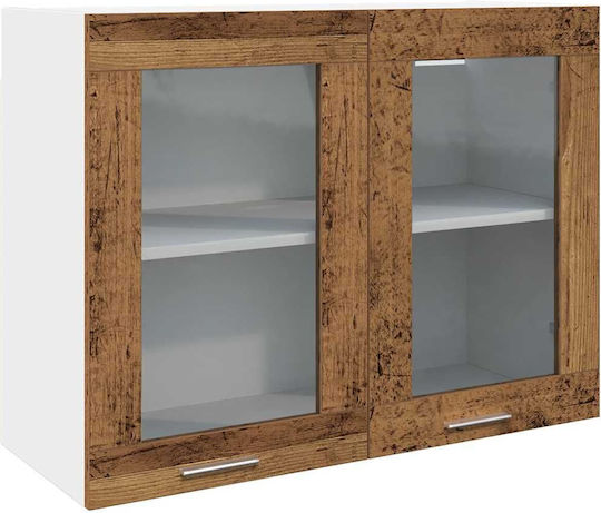 Set Dulapuri de Bucătărie Suspendate & de Podea cu Blat de Lucru Weathered Wood 260x46x207buc