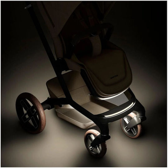 Maxi-Cosi Fame Twillic Verstellbar 2 in 1 Baby Kinderwagen Geeignet für Neugeborene Truffle (& Σετ Αντάπτορες Καθίσματος)