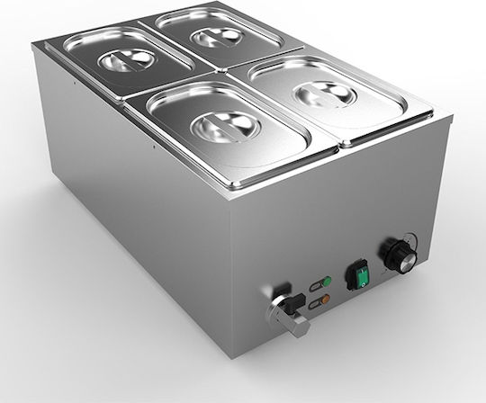 Bain Marie Comercial Electric 1.2kW cu Capacitate 4xGN1/4 New Power