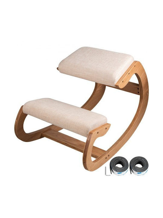 Ергономичен стол за колене Vevor 100kg Бял дъб 45x23x7cm Dngdbxmskj0000001v0