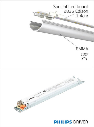 VK Lighting Fluorescent Ceiling Light Natural White D6xH5.5cm