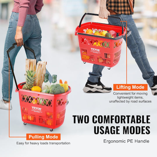Vevor Shopping Basket Red