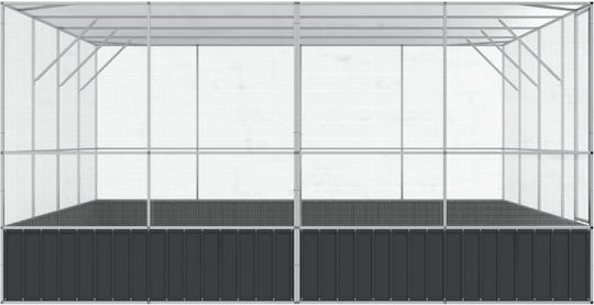 vidaXL 172588 Cușcă din Oțel Galvanizat pentru păsări 418bucx414bucx212buccm.