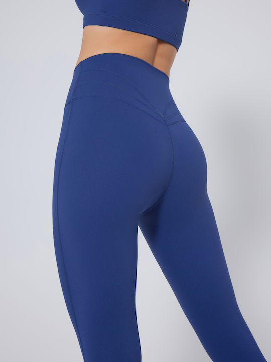 Yoga Women's High Waist Blue Leggings