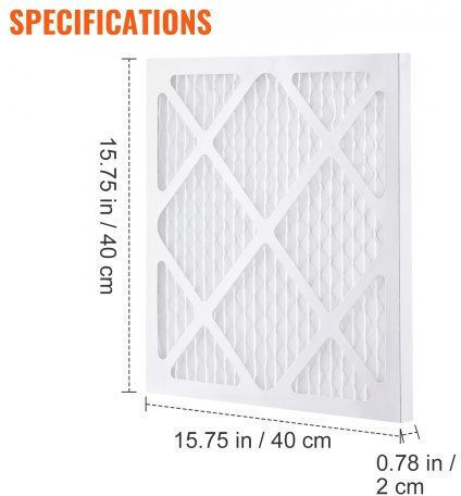 Vevor Pre-Filter Protectors 5 Pack 15.75'' X 15.75'' High Efficiency Air Filter Replacement Stage 1 Filters Compatible with Bluedri & Vevor Scrubber Air Cleaners Water Damage Restoration Equipment