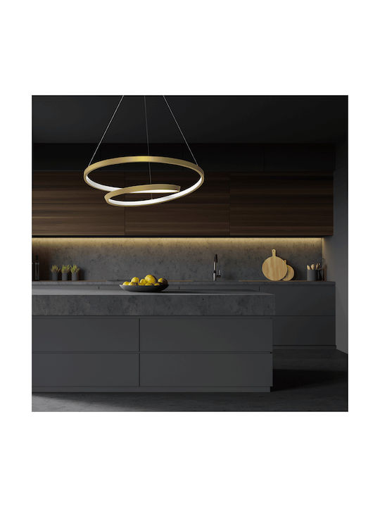 Eko Light Lucerno 48w 230v Gold Pendant Light Gold Rail