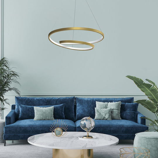 Eko Light Lucerno 48w 230v Gold Hängelampe Gold Schiene