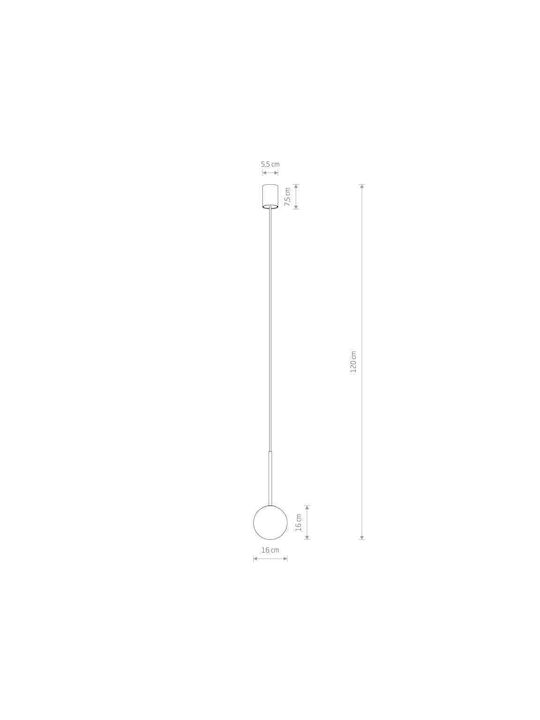 Nowodvorski Karo I Pendant Light Multicolour Ball with Socket G9 16x135cm