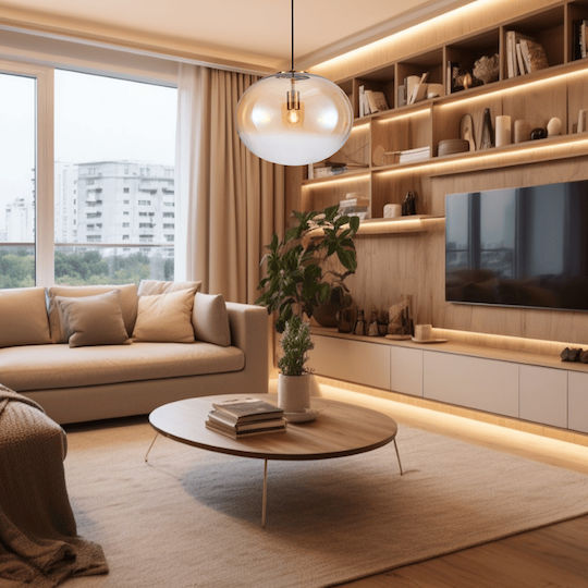 Eko Light Campania Κρεμαστό Φωτιστικό Χρυσό με Ντουί E27