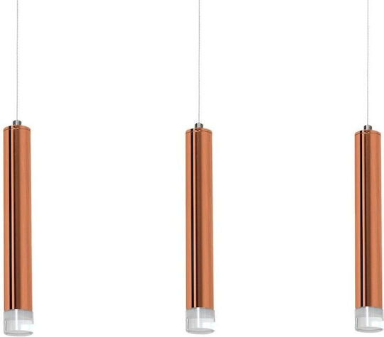 Eko Light Κρεμαστό Φωτιστικό Χάλκινο LED Ράγα