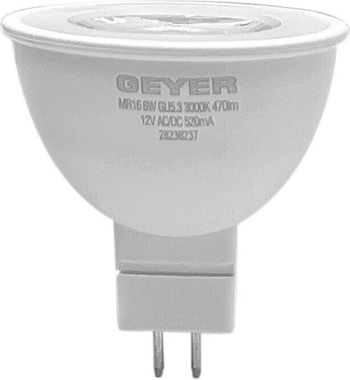 Geyer LED Bulb 6W for Socket GU5.3 and Shape MR16 Warm White 470lm