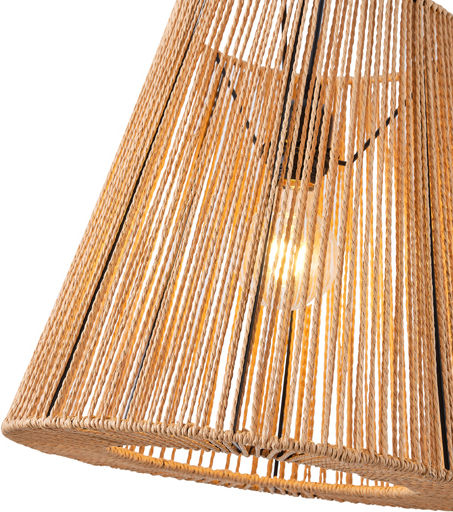 Eurolamp Vento Висящо Осветително Тяло Кафяв с Цокъл E27 38x135см.