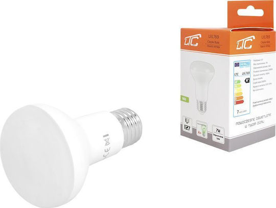 LTC Audio Λάμπα LED 7W για Ντουί E27 και Σχήμα R63 Θερμό Λευκό 560lm