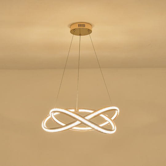 Eurolamp Orion Gold LED Pendant Ceiling Light with Warm White Light 50x120x120cm