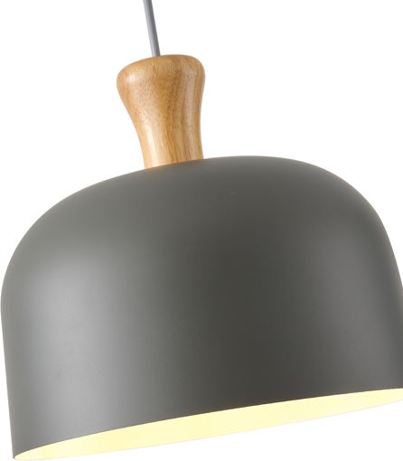 Eurolamp Гладко Висящо Таванно Осветително Тяло Сив Цокъл E27 27x130x130см