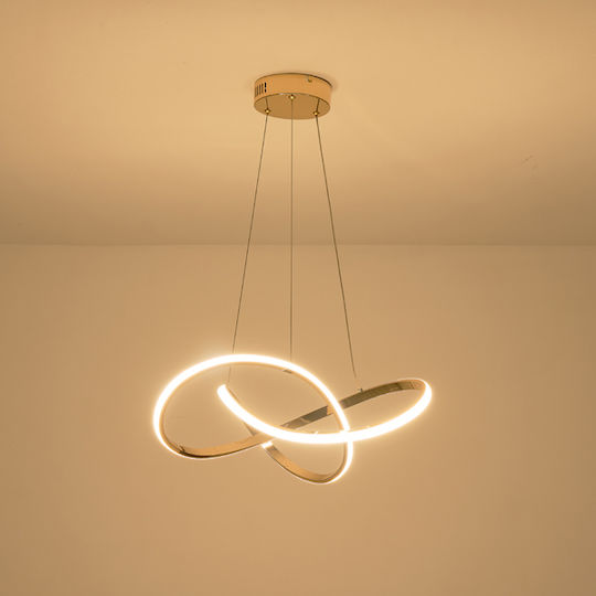 Eurolamp Saturn Lumini Suspendate Auriu LED Cu Alb Cald 6x6x120cm