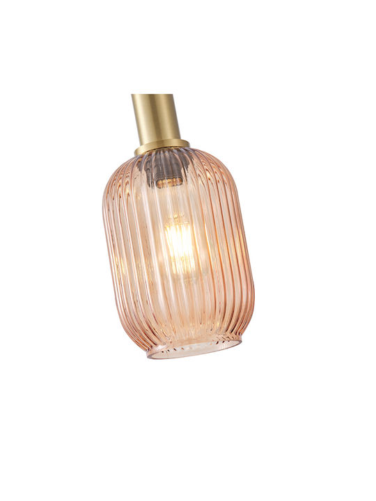 Eurolamp Topaz Hanging Ceiling Light Honey with E27 Socket 13x20x120cm