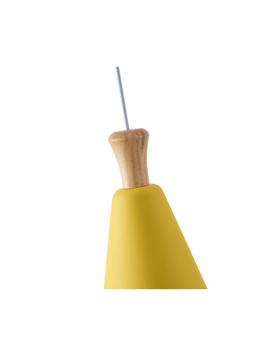 Eurolamp Deckenleuchte Gelbe Glocke mit Lampenbirnensockel E27 20x138cm