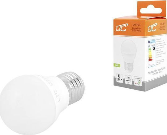 LTC Audio LED крушка 7W за фасунга E27 и форма G45 Топло бяло 560лм