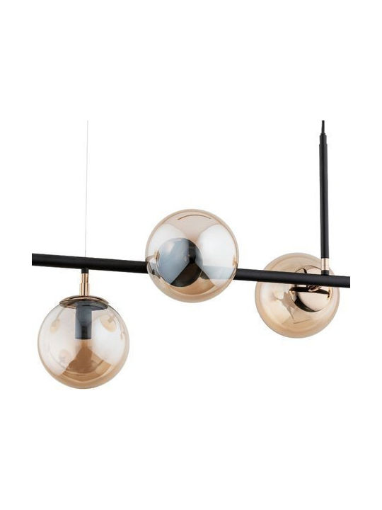 Alfa Hängelampe Schwarz Schiene für 5 Lampen E14, E.14