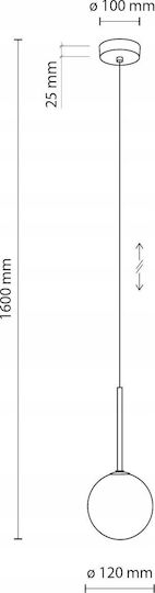 TK Lighting Martin Κρεμαστό Φωτιστικό Μαύρο με Ντουί G9 12x160εκ.
