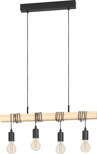 Eglo 43512 Pendant Ceiling Light Townshend 4xe27 60w 230v FSC Certified Eglo 43512 Pendant Ceiling Light Townshend 4xe27 60w 230v FSC Certified