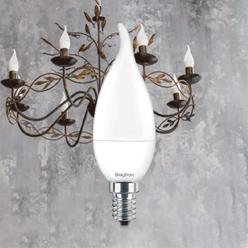 Braytron Λάμπα LED 5W για Ντουί E14 Θερμό Λευκό