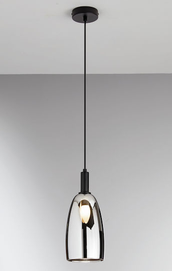 Fan Europe I-Weizen-S1 Pendant Light Black Bell with Socket E14, E.14 14x24x150cm