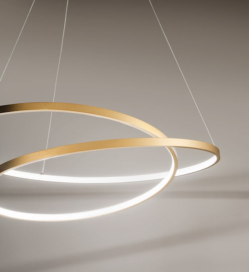 Fan Europe Led-Lieve-S80 Hängelampe Gold 80x11.2x150cm Fan Europe Led-Lieve-S80 Hängelampe Gold 80x11.2x150cm