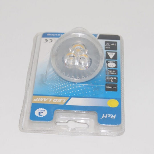 LED Bulb 3W for Socket GU10 Warm White 255lm