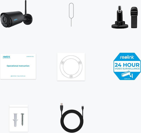 Reolink Argus Series IP Κάμερα Παρακολούθησης Wi-Fi Full HD+ 3MP Αδιάβροχη Μπαταρίας με Αμφίδρομη Επικοινωνία