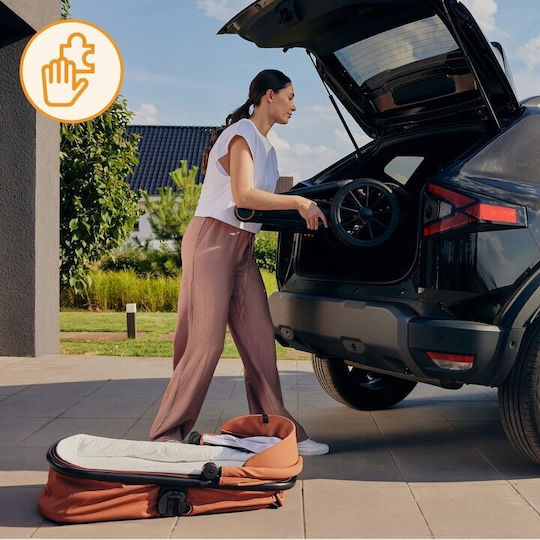 Lionelo Layla Verstellbar 3 in 1 Baby Kinderwagen Geeignet für Neugeborene Brown Rust