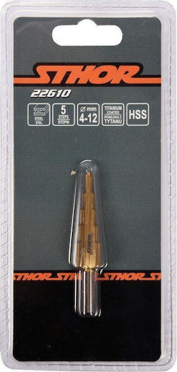 Sthor Diamond Drill HSS with Cylindrical Shank for Metal 4mm / 2mm