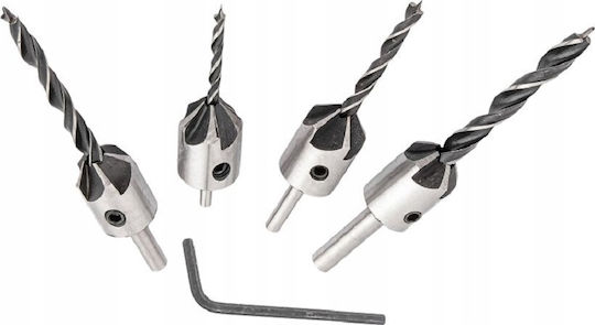 Burghiu pentru lemn argintiu 3-6mm 5 bucăți