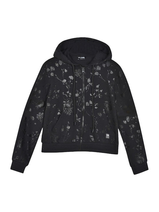 Women's Sweatshirt Jacket Hooded Black