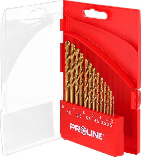 Drill Bits Metal Hsstin Din338 Cut 13pcs 2-8mm Proline