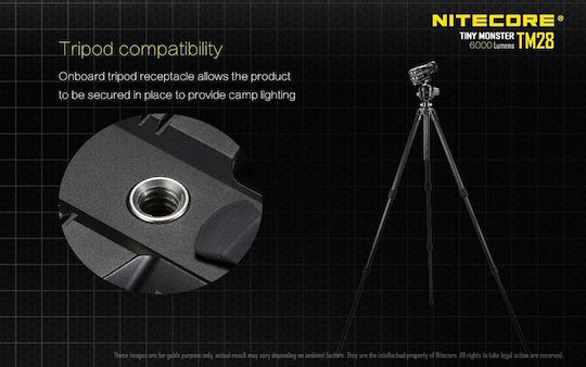 NiteCore Επαναφορτιζόμενος Φακός LED IPX8 με Μέγιστη Φωτεινότητα 6000lm