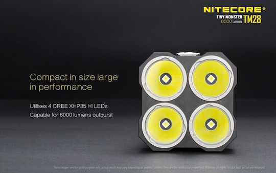 NiteCore Επαναφορτιζόμενος Φακός LED IPX8 με Μέγιστη Φωτεινότητα 6000lm