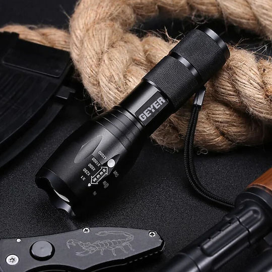 Geyer Flashlight LED with Maximum Brightness 350lm Black
