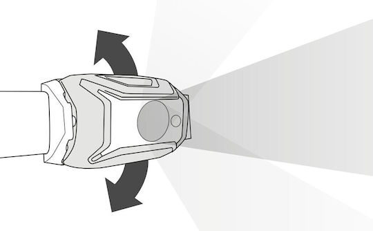 Petzl Headlamp LED IPX4 with Maximum Brightness 350lm Tikka Gray