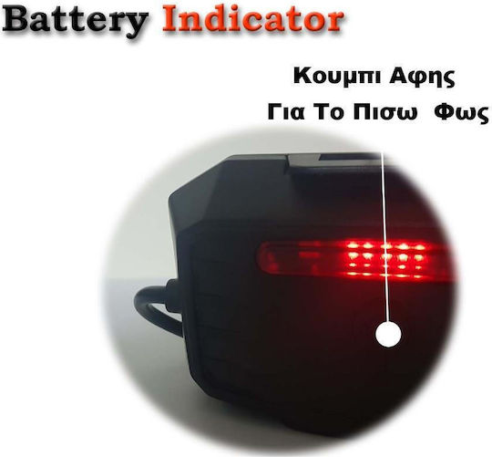 Alpin Επαναφορτιζόμενος Φακός Κεφαλής LED IPX6 με Μέγιστη Φωτεινότητα 1500lm
