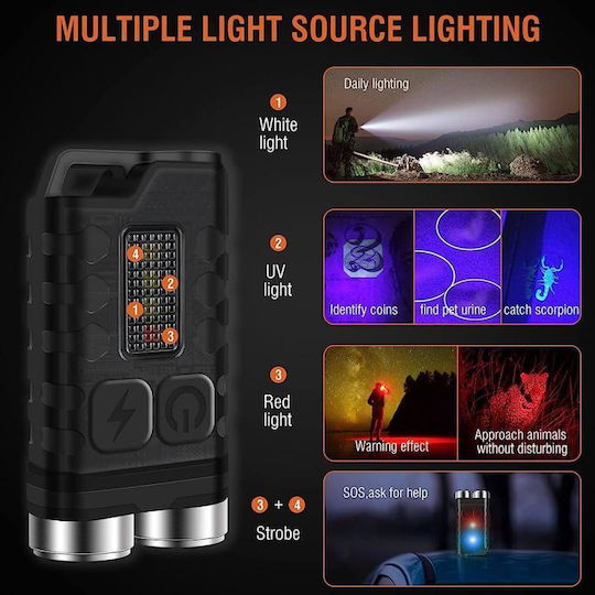 Keanos Φακός LED IP65 με Μέγιστη Φωτεινότητα 900lm