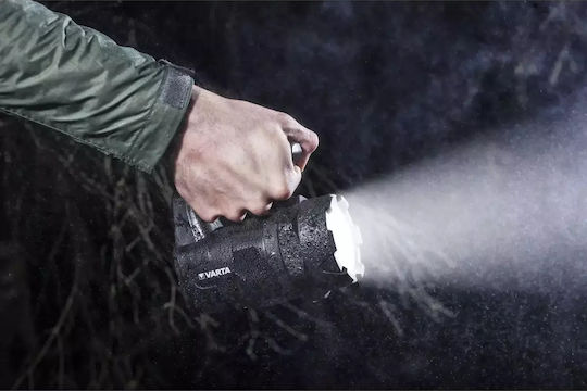 Varta Flashlight LED IP54 with Maximum Brightness 400lm Black