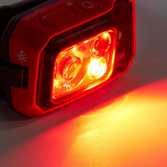 Black Diamond Stirnlampe LED IP67 mit maximaler Helligkeit 450lm Storm 450 Rot